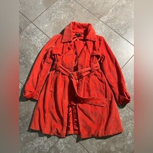 Bebe Vintage Orange Trench Coat
